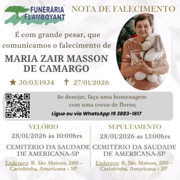 MARIA ZAIR MASSON DE CAMARGO