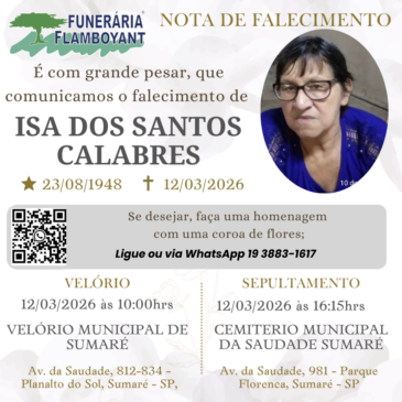 ISA DOS SANTOS CALABRES