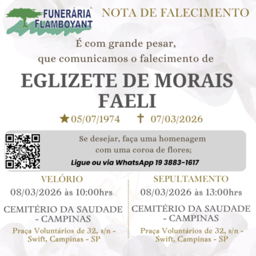 EGLIZETE DE MORAIS FAELI