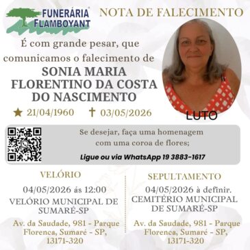 SONIA MARIA FLORENTINO DA COSTA NASCIMENTO