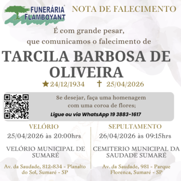 TARCILA BARBOSA DE OLIVEIRA