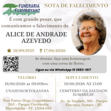 ALICE DE ANDRADE AZEVEDO