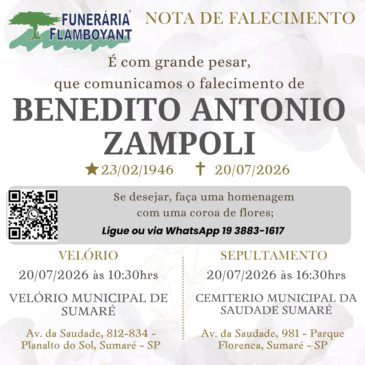 BENEDITO ANTONIO ZAMPOLI