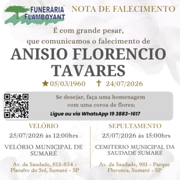 ANISIO FLORENCIO TAVARES