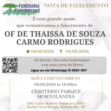 OF DE THAISSA DE SOUZA CARMO RODRIGUES