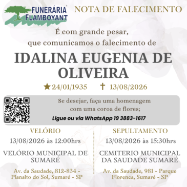 IDALINA EUGENIA DE OLIVEIRA