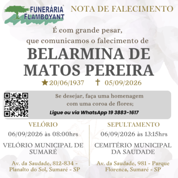 BELARMINA DE MATOS PEREIRA